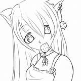 Anime Lineart Coloring Neko Base Maid Suzu Pages Deviantart Drawings Manga Templates Template Sketch Oc 2007 sketch template