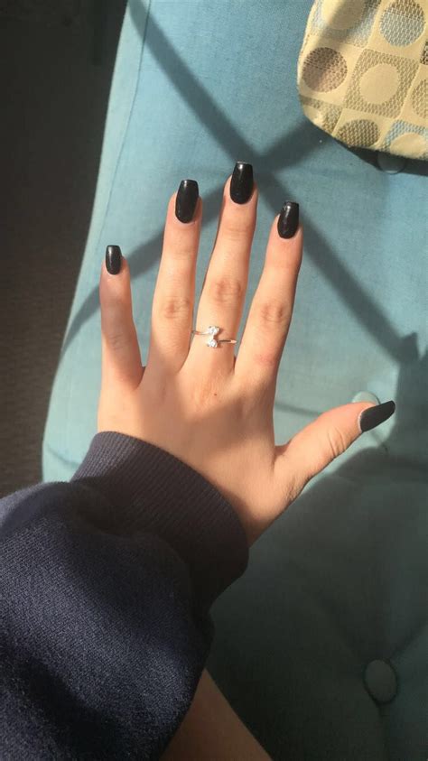 Cute Black Short Coffin Nails Aesthetic Guides