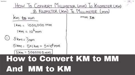 How To Convert Kilometer To Millimeter And Millimeter To Kilometer Km