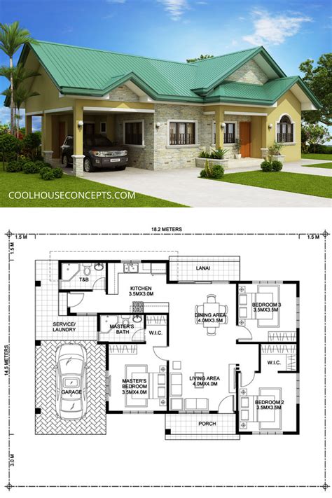 charming green roof bungalow house concept philippines house design affordable house plans