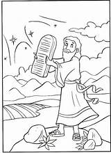 Moses Commandments Comandamenti Dieci Bestcoloringpagesforkids Coloringhome Mosè Receiving Legge Tavole Receives sketch template