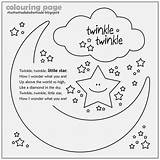 Twinkle Star Little Colouring Nursery Rhymes Song Pages Rhyme Coloring Kids Lyrics Preschool Made Book Baba Mama Choose Board Crafts sketch template