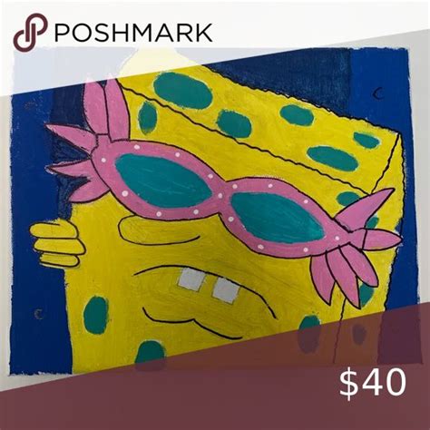 Spongebob Sunglasses Meme Painting In 2021 Sunglasses Meme Spongebob