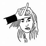Loser Sign Hand Vector Clipart sketch template
