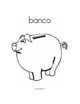 Coloring Bank Pig Piggy Money Pages Banco Coin Noodle Print Math Twistynoodle Twisty Favorites Built Login California Usa Add Quarter sketch template