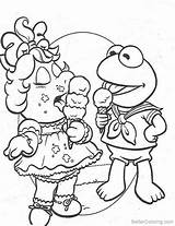 Muppet Babies Coloring Pages Piggy Miss Baby Kids Printable sketch template