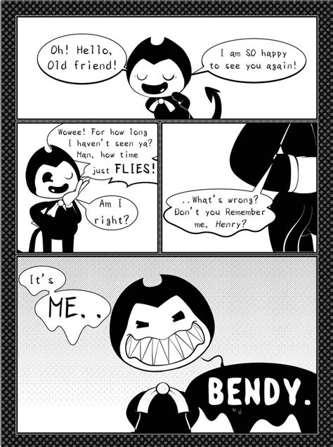 random comic strip bendy s greeting by pineappa on deviantart