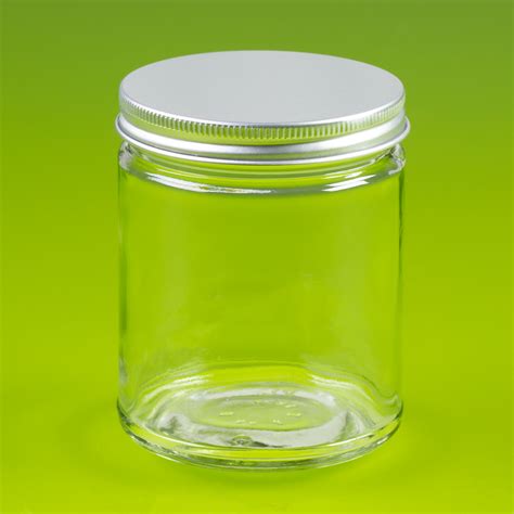 oz clear glass jar    aluminum cap voyageur soap candle