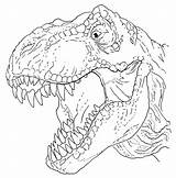 Rex Printable Tyrannosaurus Dinosaurs Drawings Land sketch template