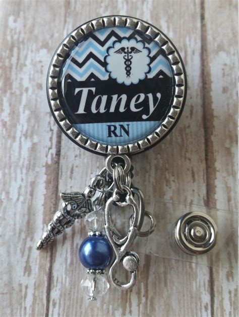 personalized retractable badge reel  include  etsy
