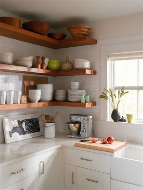 ideas   open kitchen wall shelves shelterness