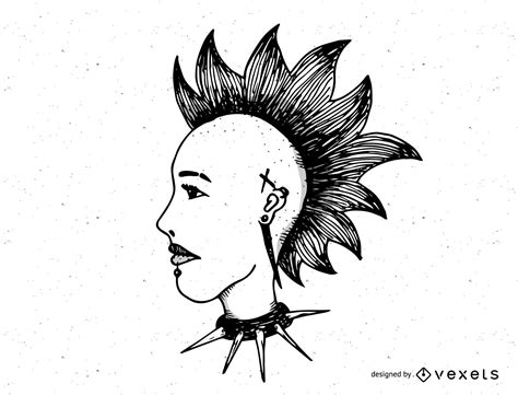 punk girl vector vector download