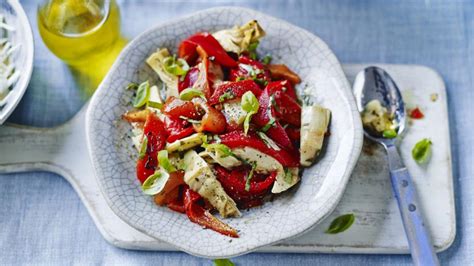 Roasted Red Pepper And Artichoke Salad Recipe Bbc Food