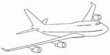 747 Drawing Boeing Outline Sketch Airplane Plane Vector Drawings Coloring Pdf Pages Graphic Jet Getdrawings Paintingvalley Kids Fotolibra sketch template