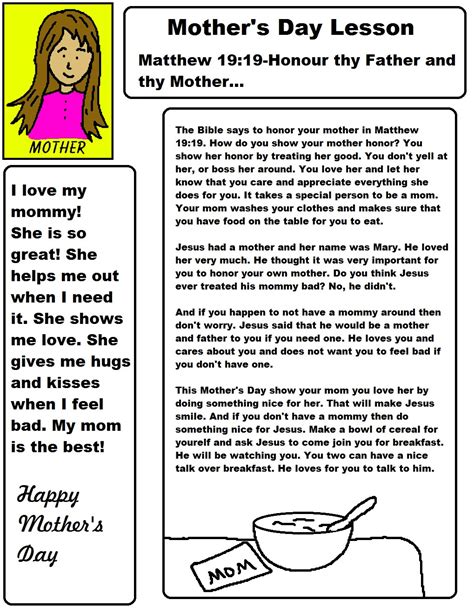 church house collection blog mothers day sunday school lesson