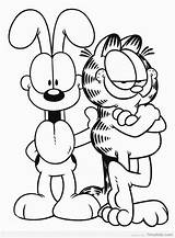 Garfield Coloring Pages Odie Getdrawings sketch template
