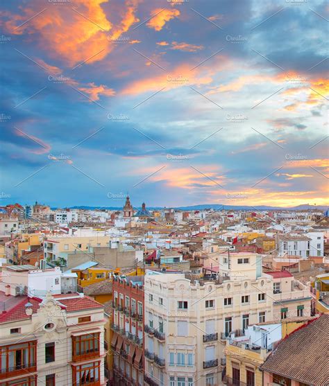 town  valencia spain featuring valencia cityscape  skyline high quality