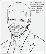 Coloring Pages Drake Book Funny Rap Minaj Nicki Color Weird Rapper Print Silly Colouring Insane Cartoon Turkey Eyebrows Lil Shakers sketch template