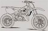Dirt Bike Coloring Pages Honda Kids Template Colouring sketch template