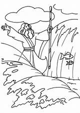 Moses Parting Crossing sketch template