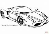 Ferrari Car Coloring Pages Getcolorings Enzo sketch template