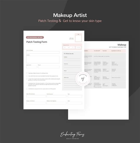 makeup artist forms client intake form client record cards etsy uk