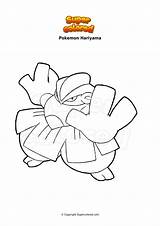 Pokemon Hariyama Raboot Supercolored Ausmalbilder Ausmalbild sketch template