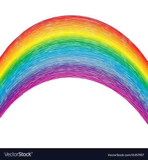 drawing rainbow stylized  pencil royalty  vector image