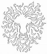 Lion Stencil Tattoo Stencils Tattootribes Animal Designs Patterns Idinfo Tattoos Choose Board Courage sketch template