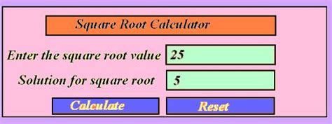 mathematical curiosity square root calculator