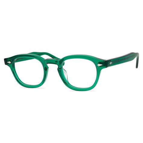green retro horn rimmed eyeglasses vintage style 1950 s 1960s glasses