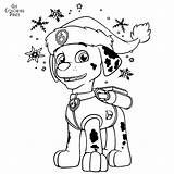 Paw Patrol Coloring Christmas Pages Marshall Weihnachten Malvorlagen Printable Color Print Holen Getcolorings sketch template