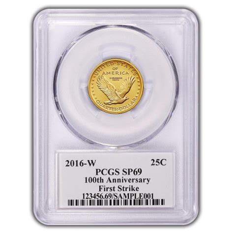 2016 1 4 oz american gold standing liberty pcgs ms69 fs jm bullion™