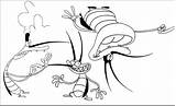 Oggy Cockroaches Coloring Pages Three Getcolorings Getdrawings sketch template