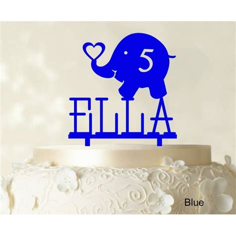 custom birthday cake topper personalized blue cake topper color option