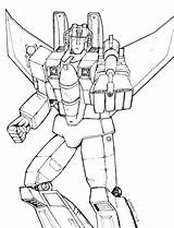 Starscream Drift Transformer Lineart Getcolorings sketch template