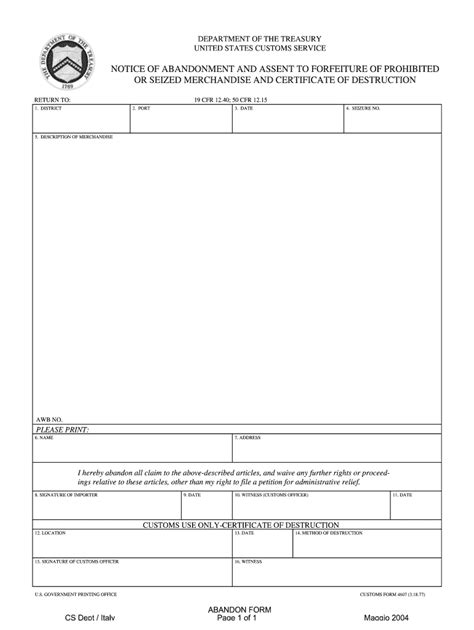 customs form    fill  tax template   legal forms