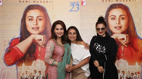 hichki screening rekha madhuri dixit in tears boney kapoor attends with daughter khushi see