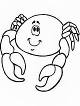 Crab Coloring Pages Creature Crustacean Delicious Adorable sketch template