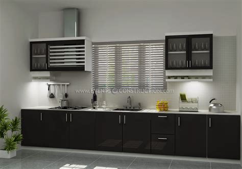 evens construction pvt  simple  small kerala kitchen interior design