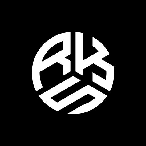rks letter logo design  black background rks creative initials letter logo concept rks