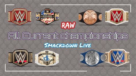 Wwe All Current Championships Raw And Smackdown Smackdown