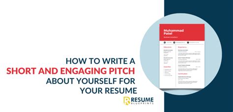 write  short  engaging pitch     resume