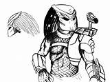 Predator Coloring Pages Alien Vs Terminator Drawing Drawings Avp Predalien Sheets Print Getdrawings Versus Boys Book Sketch Samurai Draw Cartoon sketch template
