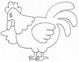 Ayam Mewarnai Binatang Sketsa Lucu Hen sketch template