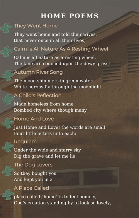famous poems  home  family sitedoctorg