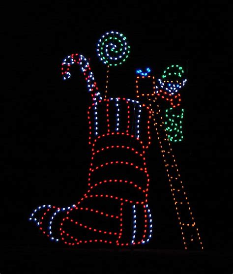 Christmas City Walkway Of Lights Marion Indiana Elf Stuffing Stocking