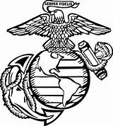 Usmc Marines Reflected Clipartmag Clipground Globe Emblems sketch template