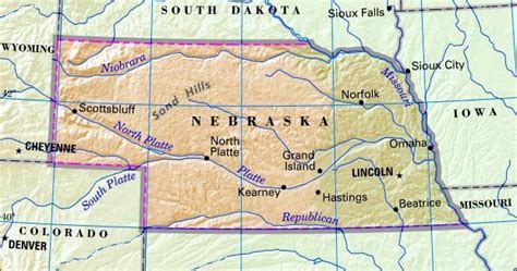 Online Maps Nebraska Map With Cities