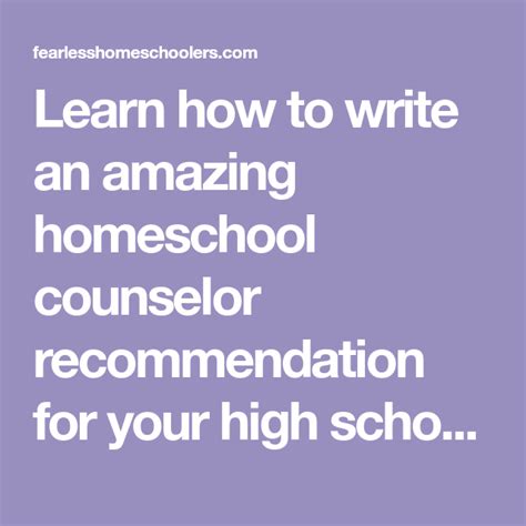 write  homeschool counselor letter  colleges love